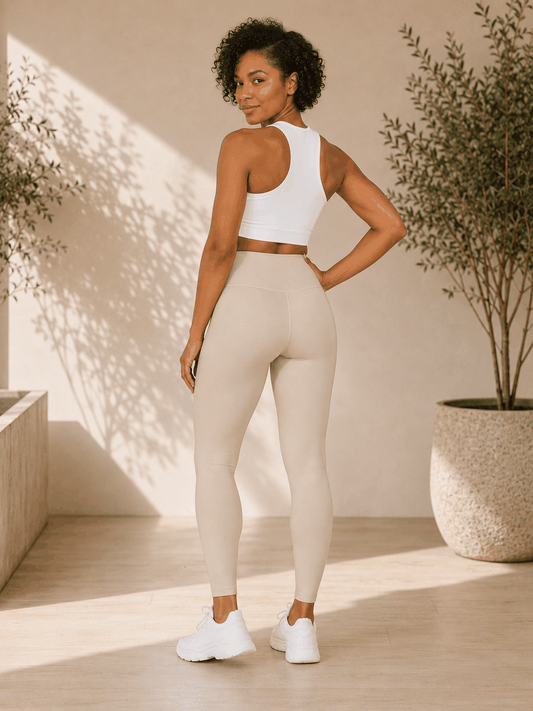 Legging Straight VELYENA – Legging Droit Taille Haute Effet Nu Femme