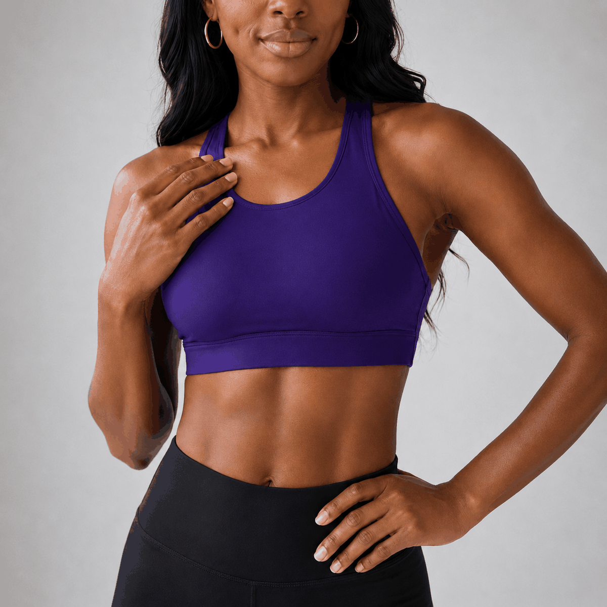 Brassière Impact VELYENA – Brassière de Sport Col Haut Maintien Fort Femme