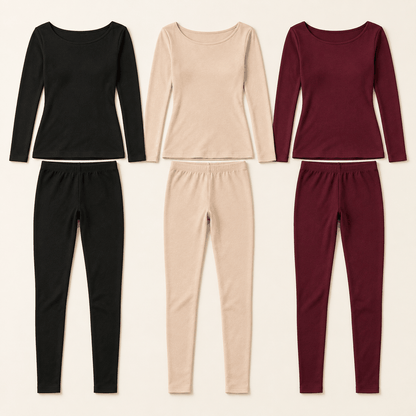 Ensemble Thermique VELYENA – Sous-Vêtements Chauds Femme Seconde Peau