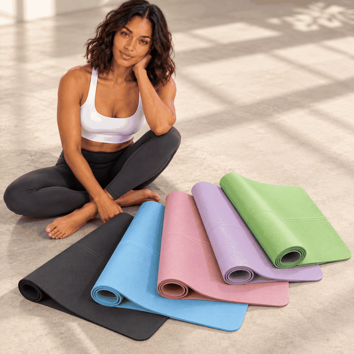 Tapis Flow VELYENA – Tapis de Yoga Antidérapant Épais