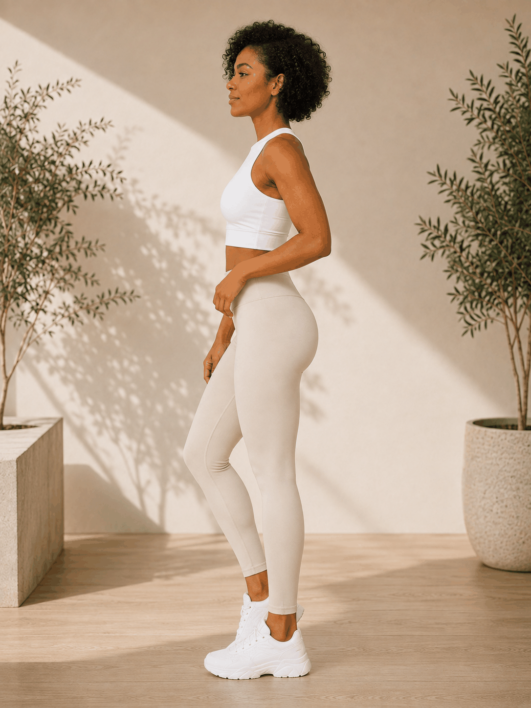 Legging Straight VELYENA – Legging Droit Taille Haute Effet Nu Femme
