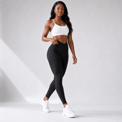 Legging Contour VELYENA – Legging Galbant Taille Haute Ceinture Large Femme