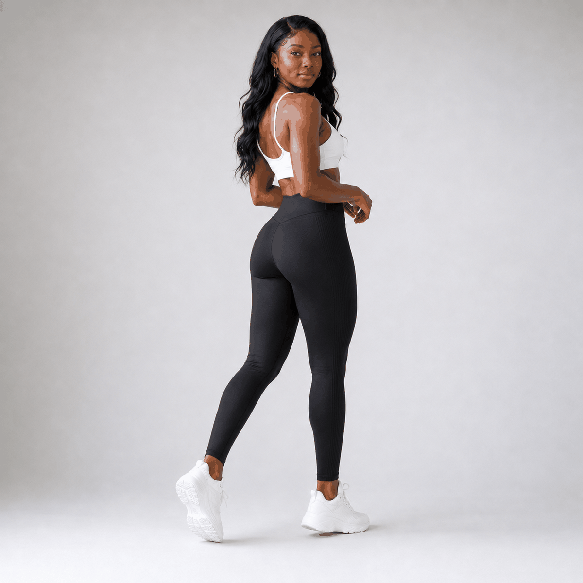 Legging Contour VELYENA – Legging Galbant Taille Haute Ceinture Large Femme