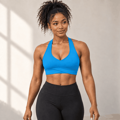 Brassière Nude VELYENA – Brassière de Sport Dos Croisé Effet Nude Femme