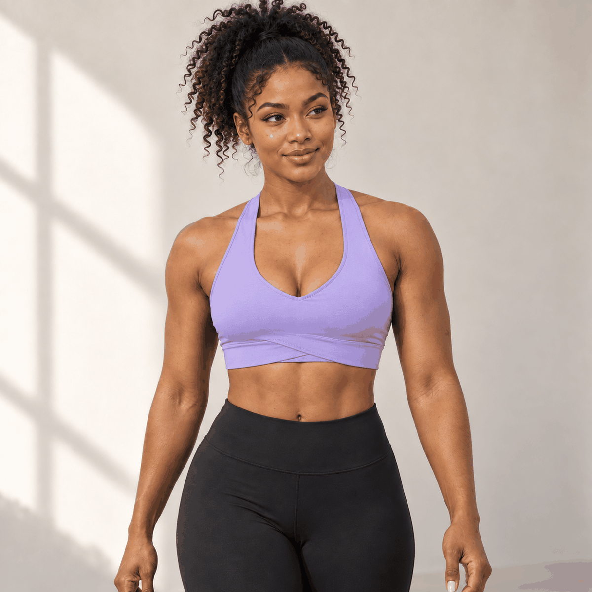 Brassière Nude VELYENA – Brassière de Sport Dos Croisé Effet Nude Femme