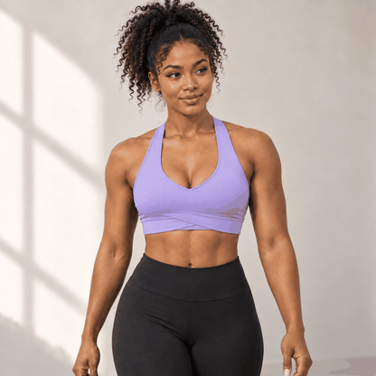 Brassière Nude VELYENA – Brassière de Sport Dos Croisé Effet Nude Femme