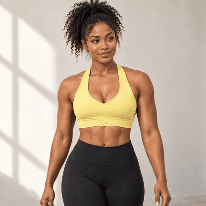 Brassière Nude VELYENA – Brassière de Sport Dos Croisé Effet Nude Femme