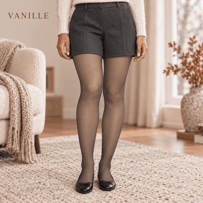 Collant voile VELYENA effet voilé chaud doublé polaire femme