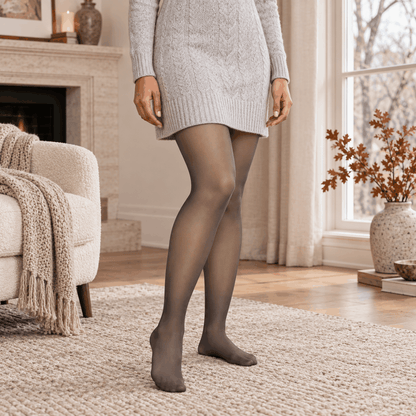 collant voile velyena effet voile doublure polaire femme taille haute