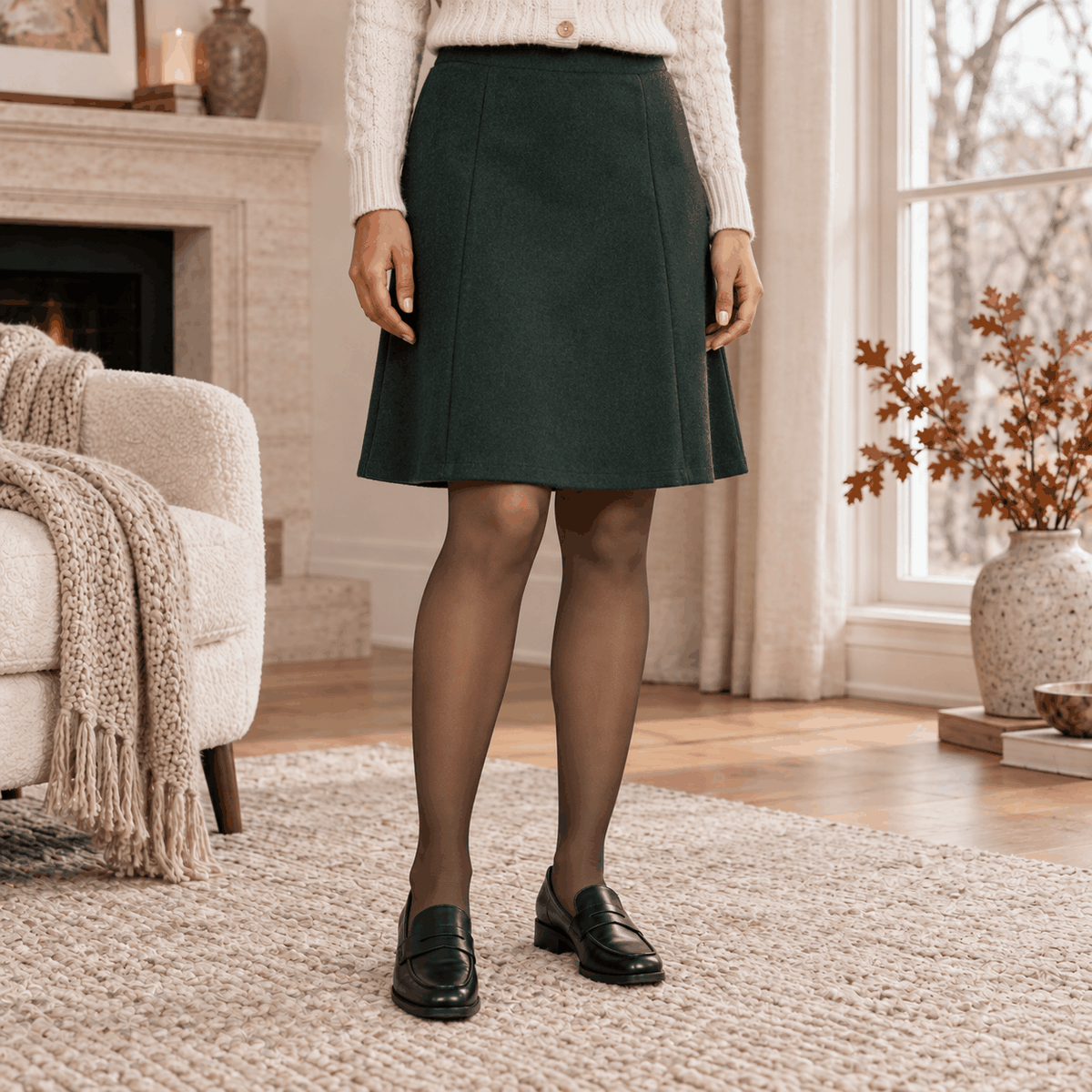 Collant voile VELYENA transparent avec doublure polaire pour femme élégante et chaude