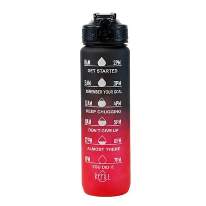 Gourde Everyday VELYENA 1L avec paille anti-fuite et repères de temps