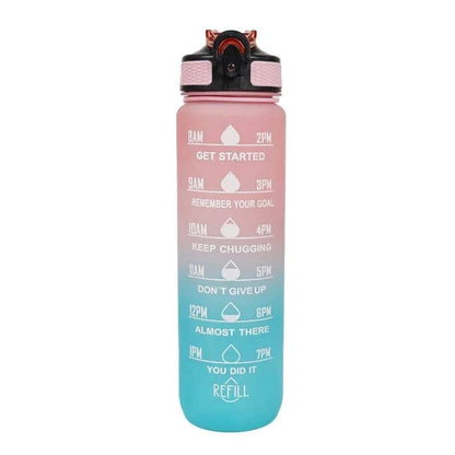 Gourde Everyday VELYENA 1L avec paille anti-fuite et repères de temps