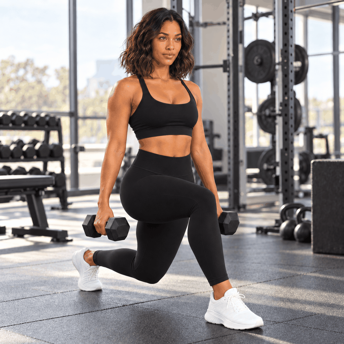 legging seamless velyena taille haute push-up femme noir