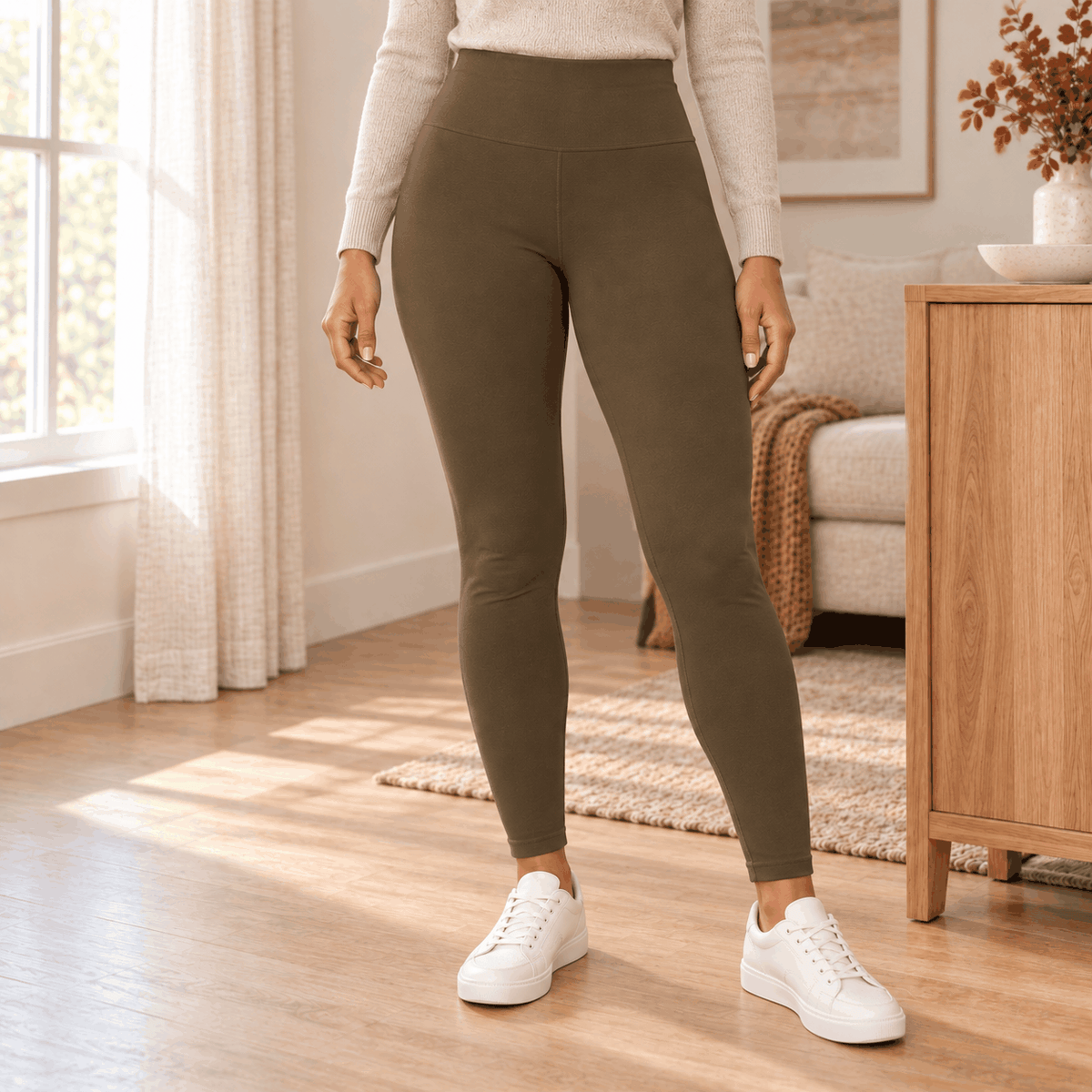 Legging chaud taille haute femme en polaire VELYENA