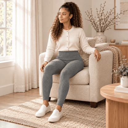 Legging warm VELYENA taille haute en polaire pour femme