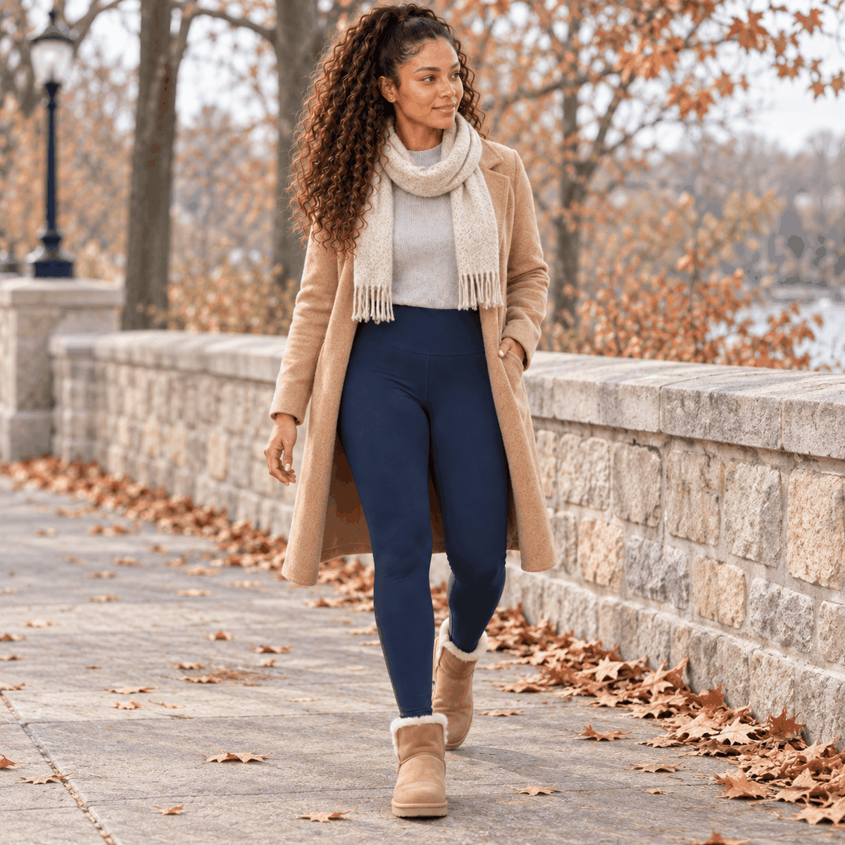 Legging chaud polaire taille haute femme VELYENA