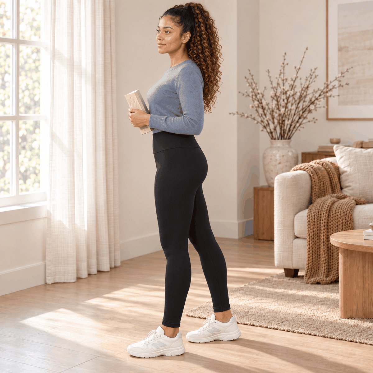 Legging warm VELYENA thermique polaire taille haute femme