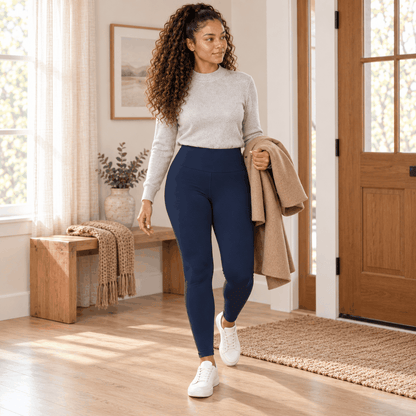 Legging Warm VELYENA thermique polaire taille haute femme chaud et stylé