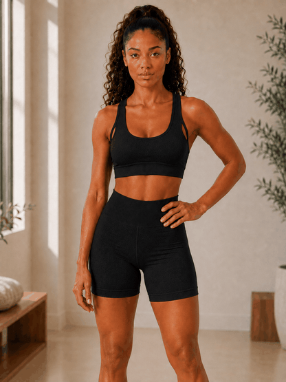 Ensemble Sculpt VELYENA – Ensemble Sport 2 Pièces Brassière & Short Femme