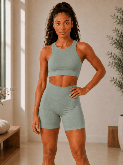 Ensemble Sculpt VELYENA – Ensemble Sport 2 Pièces Brassière & Short Femme